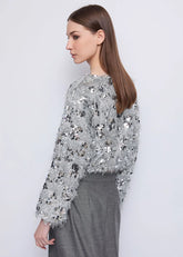 GAUDì 521FD44001 Blusa da donna con frange e paillettes